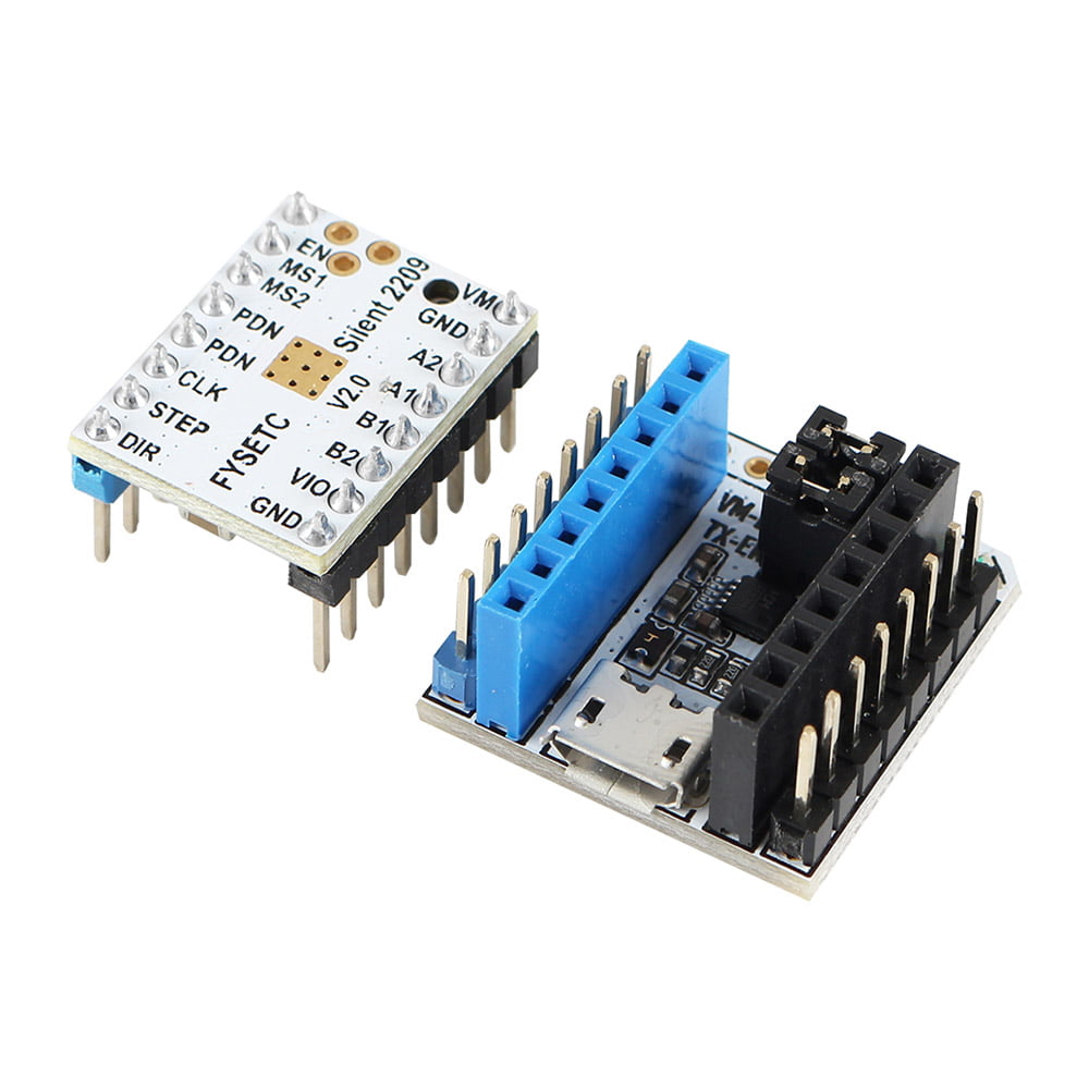 Aibecy Teile für 3D Drucker TMC2209 v2.0 Testerkit für seriellen USB-Adapter Testerkit TMC2209 v2.0-Modul mit stapelbaren Headern 