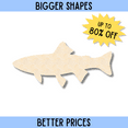 thumbnail image 2 of Bigger Better | Unfinished Wood Trout Fish Shape |  DIY Craft Cutout 36" / 1/2", 2 of 3