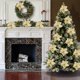 thumbnail image 5 of Simulación de flores navideñas de terciopelo rojo de 20 cm con polvo dorado, adornos para árbol de Navidad, accesorios decorativos de ratán navideño, flores de plástico de 10 piezas., 5 of 9
