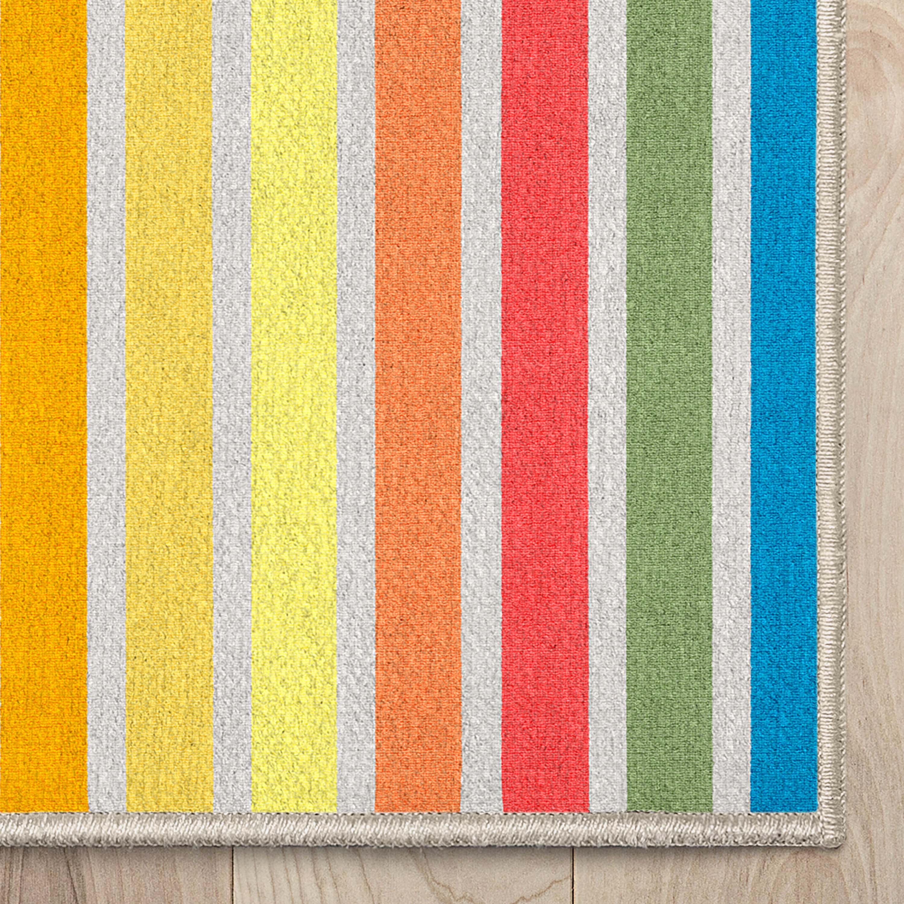 Well Woven Apollo Border Arch Modern Geometric Kids Multi Color Flat Pile Easy to Clean 7'10" x 9'10" Area Rug for Living Room Dining Room Bedroom and Kitchen