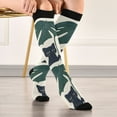 thumbnail image 5 of FORMRS Womens Knee High Socks Casual Long Thick Travel Daily Wear, 1 Pair, Black Cat Plants, 5 of 6