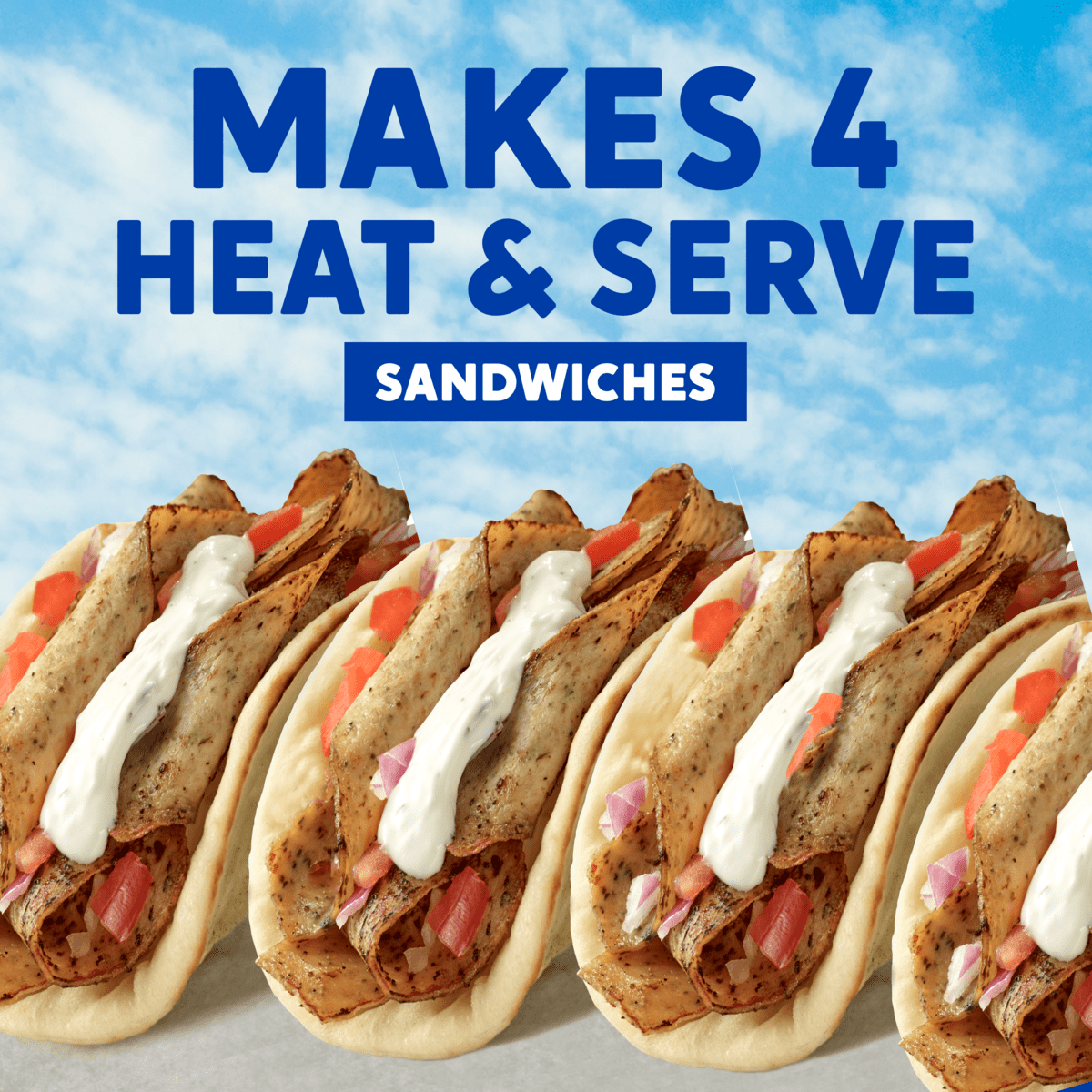 Opaa! Premium Mediterranean Chicken Gyros Sandwich Kit 19.8oz, Frozen