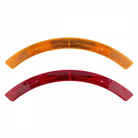 Sunlite Wheel Reflector Set Long Red/Amber