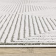 thumbnail image 3 of HomeRoots 507950 2 x 8 ft. Gray & White Geometric Power Loom Stain Resistant Runner Area Rug, 3 of 8