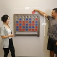 thumbnail image 2 of GoSports Wall Mounted Giant 4 in a Row - Jumbo Four in a Row with Coins - Gray Stain, 2 of 6