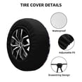 thumbnail image 2 of Sikiie Skull mushroom space PVC Leather Spare Tire Wheel Cover Spare Tire Cover, for Car Truck SUV Camper Trailer Universal Fit(14-17in)-15 inch, 2 of 6