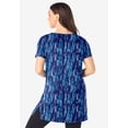 thumbnail image 5 of Roaman's Women's Plus Size Ultimate Cotton V-Neck Short Sleeve Tunic, 5 of 6