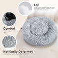 thumbnail image 4 of Secret Scope 20" Cat Dog Bed - Plush Round Pet Bed with Raised Edge for Small Medium Dogs & Cats, Machine Washable (Coffee Brown), 4 of 12