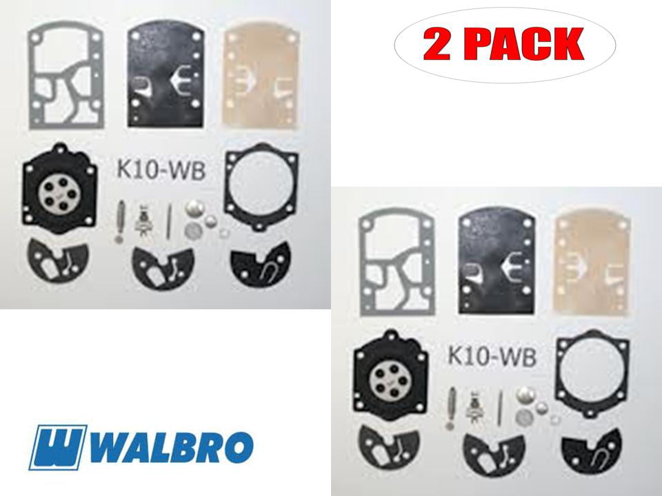 2 Pack Walbro K10-WB Carb Repair Kit Tohatsu Multi Purpose Engine 