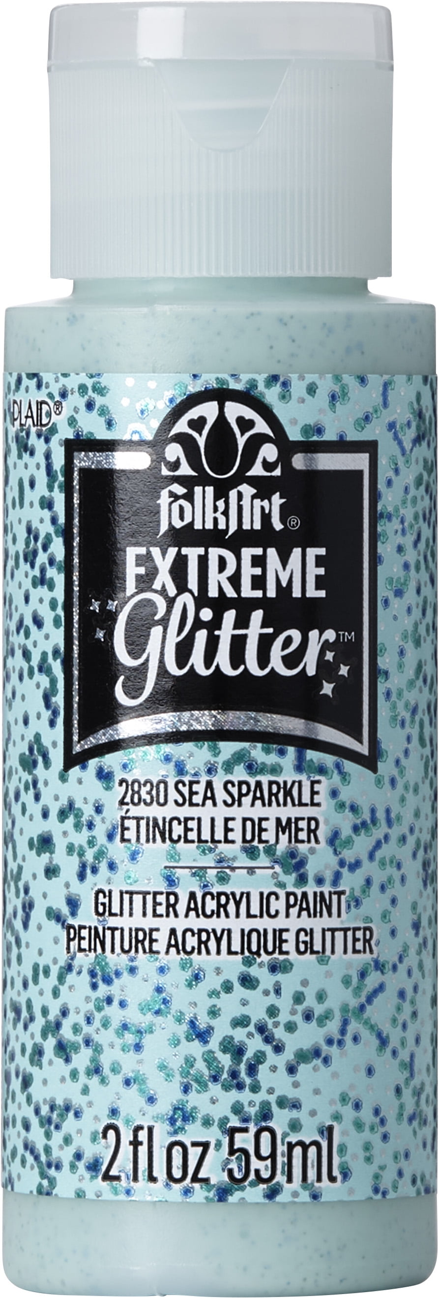FolkArt Extreme Glitter Acrylic Craft Paint, Glitter Finish, Sea