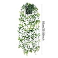thumbnail image 3 of Dienrx Artificial Hanging Potted Plant, Long Vine Greenery for Indoor and Outdoor Home Decor, Bathroom, Wall, Shelf, and Balcony Decoration, Realistic Cascading Leaves, 3 of 4