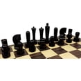 thumbnail image 3 of 4 QUEENS Staunton MODERN BERLINER Wood Chess Set BLACK  NATURAL 17" Ebony Board, 3 of 6