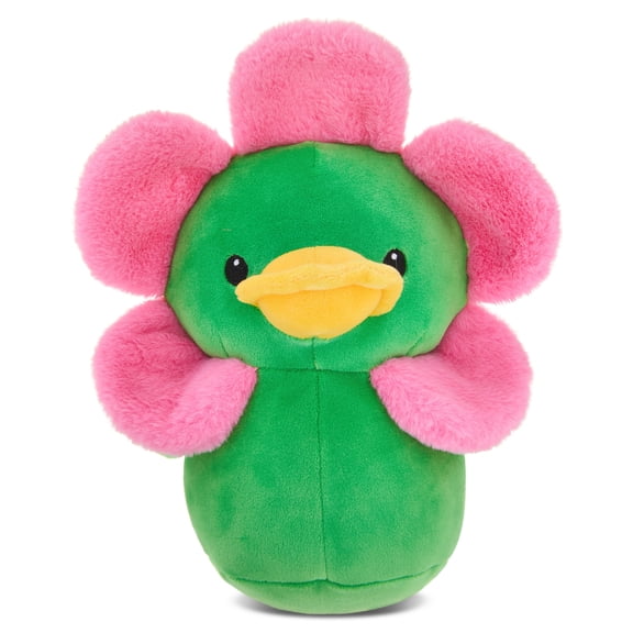 Flower Duck Plush, Pink and Green, 9", Easter by Way To Celebrate