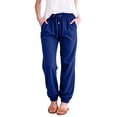 thumbnail image 3 of Womens Stretch Work Pants for Office, High Rise Straight Leg Trousers with Pockets, Wrinkle-Free Business Casual Bottom for Women, 3 of 5