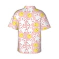 thumbnail image 3 of Goofa Rabbit And Chick Hawaiian Shirt for Men, Unisex Summer Beach Casual Short Sleeve Button Down Shirts,Aloha Tropical Floral print shirt-Small, 3 of 9