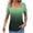 Army Green-women's tops, tees & blouses, variant on Women's Scalloped Square Neck Short Sleeve T-Shirts Gradient Printed Summer Tops Business Dressy Casual Tunic Blouses