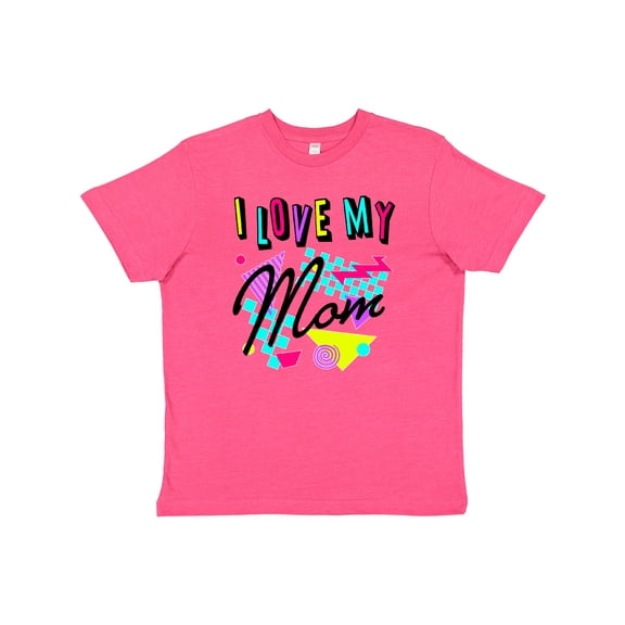Inktastic I Love My Mom- 80s Retro Style Youth T-Shirt