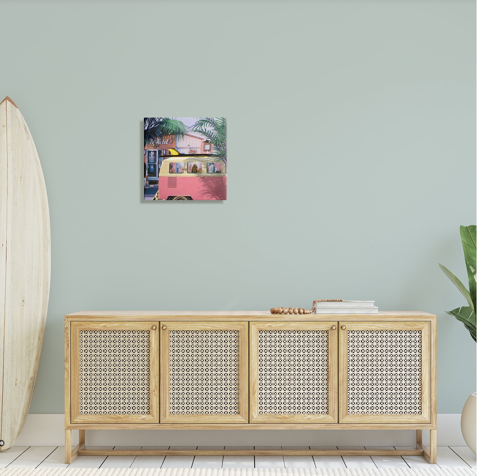 Stupell Retro Summer Palms Vacation Landscape Photography Gallery Wrapped Canvas Print Wall Art