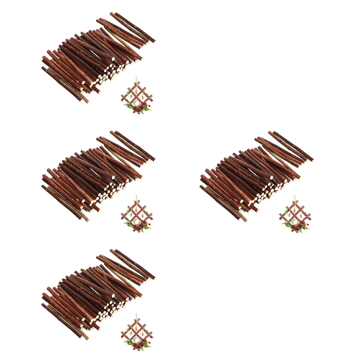 Worgeous 200 Pcs  Wood Sticks Craft Sticks Wood Craft Sticks Log Sticks Craft Twigs Natural Sticks Rustic Home Decors