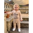 thumbnail image 5 of Cjfdfy Newborn Baby Girls Boy Jumpsuit Please Pass Me to My Grandma Long Sleeve Ribbed Knit Doll Collar Romper Infant Cute Coming Home Fall Winter Outfit 0-18M ﻿, 5 of 9