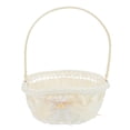 thumbnail image 3 of FRCOLOR Plastic Wicker Flower Basket Handle Picnic Basket Fruit Basket Woven Hand Basket, 3 of 6