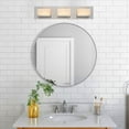 thumbnail image 6 of Kira Home Everett 24" Integrated LED Light, 30W 3000K Light, Minimalist Bathroom Wall Sconce, Frosted Acrylic Blocks, 6 of 9
