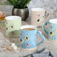 thumbnail image 2 of Gibson Home Sunbloom 16 oz 4-Pack Stoneware Mugs w/ Heart Shaped Handles, 2 of 5