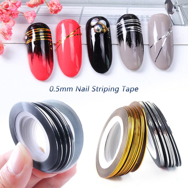 Lubelski 10Pcs Nail Sticker Exquisite DIY Lightweight Nail Striping Tape Sticker for Women