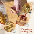 thumbnail image 4 of Wooden Pasta Making Tools Set Gnocchi Board Ravioli Stamp Spiral Rolling Pin Kitchen Dough Cooking Kit 7 Pcs (brown ), 4 of 9