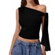 thumbnail image 1 of Xuyuer Women's Collar Sloping Collar Top Sleeveless Button Down Basic Casual Shirt Tank Top Tunic Blouse Shirt Tank Top Work Office Dressy Casual Solid Color Stretchy Shirts 2026, 1 of 5
