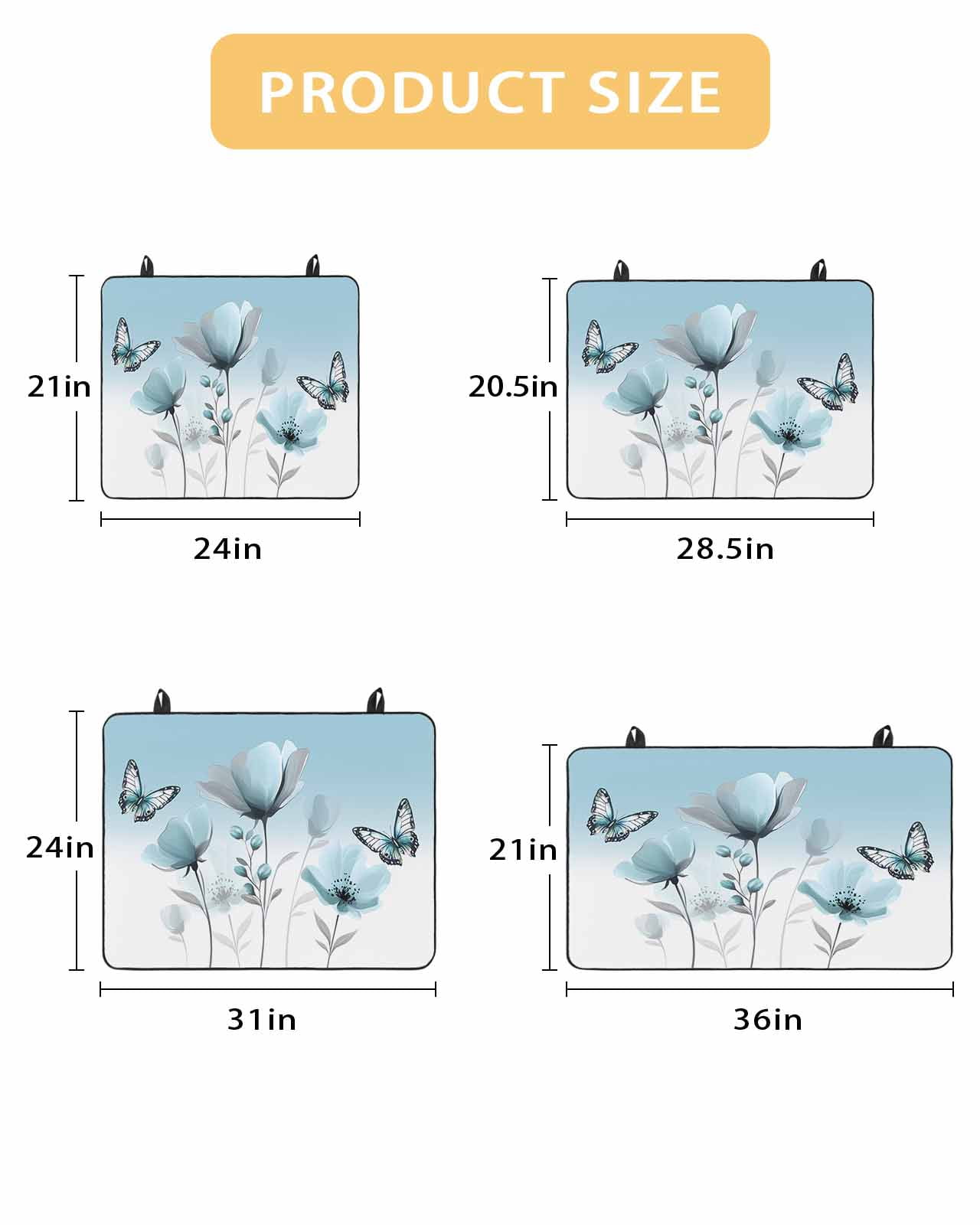 nqOlkjepod Large Induction Cooktop Protector Mat 36"x21", Spring Tulip Stove Top Covers for Electric Stove, Pastoral Rustic Chic Butterfly Floral Stove Burner Cover Mats, Glass Top Stove Cover
