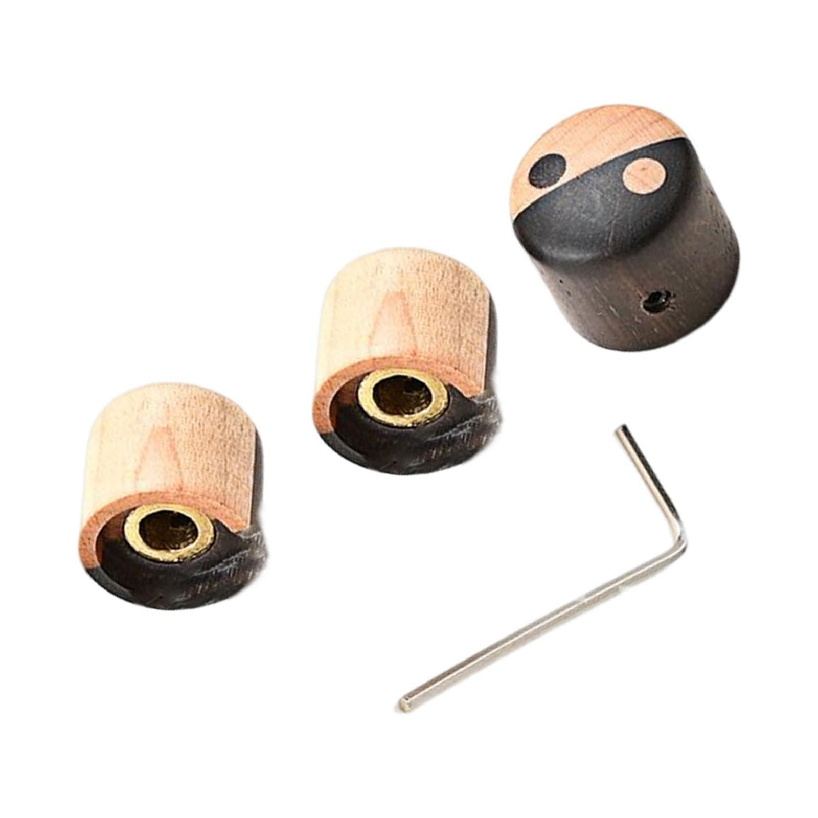 LeeQinersw #3x Wooden Bass Speed Controls with Screwdriver Volume Timbre Knobs for everyday A
