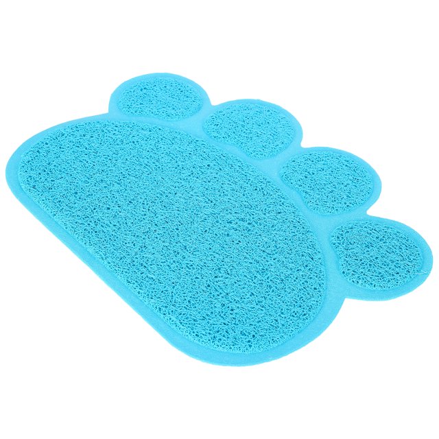Tapis de Litière pour Chat, Napperon de Bol Imperméable Anti-Déversement Confort Antidérapant en Forme de Patte pour Chat