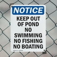 thumbnail image 5 of (2 Pack) Keep Out Of Pond No Swimming No OSHA Notice Sign 10 Inch X 14 Inch Indoor / Outdoor Rust-Free Aluminum Metal Signs for Workplace, Workshop, and Construction Site, Made in the, 5 of 8