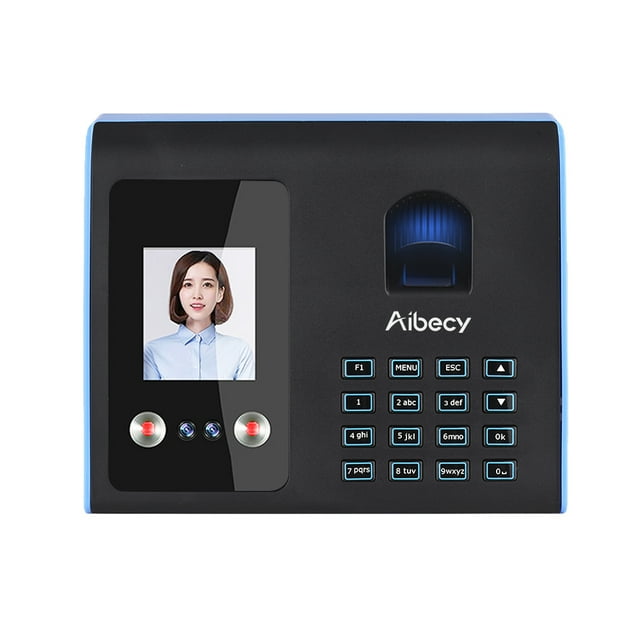 Aibecy Machine d'Assistance Intelligente Visage Empreinte Digitale Reconnaissance de Mot de Passe Mixte Horloge Biométrique pour Employés avec Fonction de Diffusion Vocale Prise en Charge Multilingue