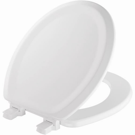 Mayfair Round White Molded Wood Toilet Seat