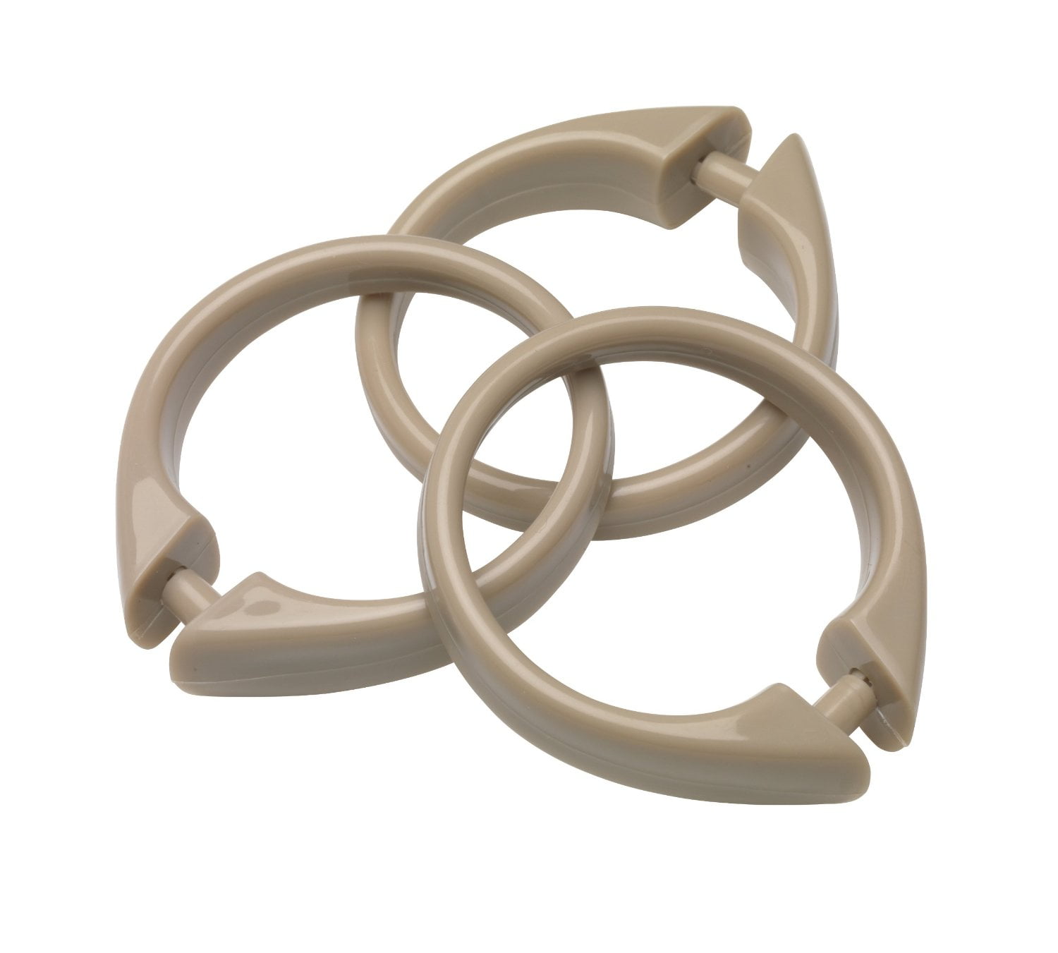 Linen Set of 12 EasytoUse Plastic Snap On Shower Curtain Rings Size