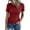 145#Wine, variant on Womens Summer Short Sleeve T-Shirt Ribbed Knit Crew Neck Slim Fitted Basic Casual Top Dark Gray M