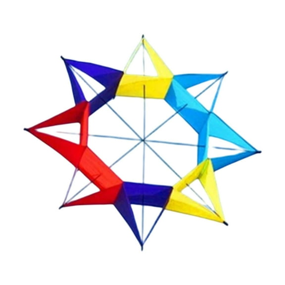 Vsenkes Big Kite Decor Sturdy Versatile Popular Hex Kite for Park Outdoor Activities