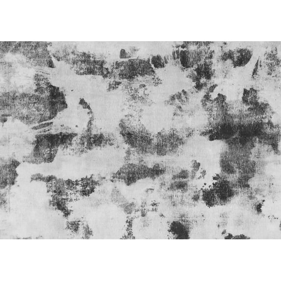 Ahgly Company Indoor Rectangle Abstract Gray Modern Area Rugs, 2' x 4'
