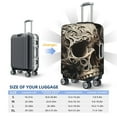 thumbnail image 4 of Yiaed Vintage Pattern Flower Skull Print Travel Luggage Cover Suitcase Protector Fits 18-32 Inch Luggage Wheel Covers Patterned Elastic Luggage Anti-scratch（No luggage）-Large, 4 of 5