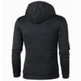 thumbnail image 4 of XFLWAM Men's Casual Hoodies Sweatshirt Hipster Gym Long Sleeve Drawstring Solid Color Pullover Hooded Black L, 4 of 5