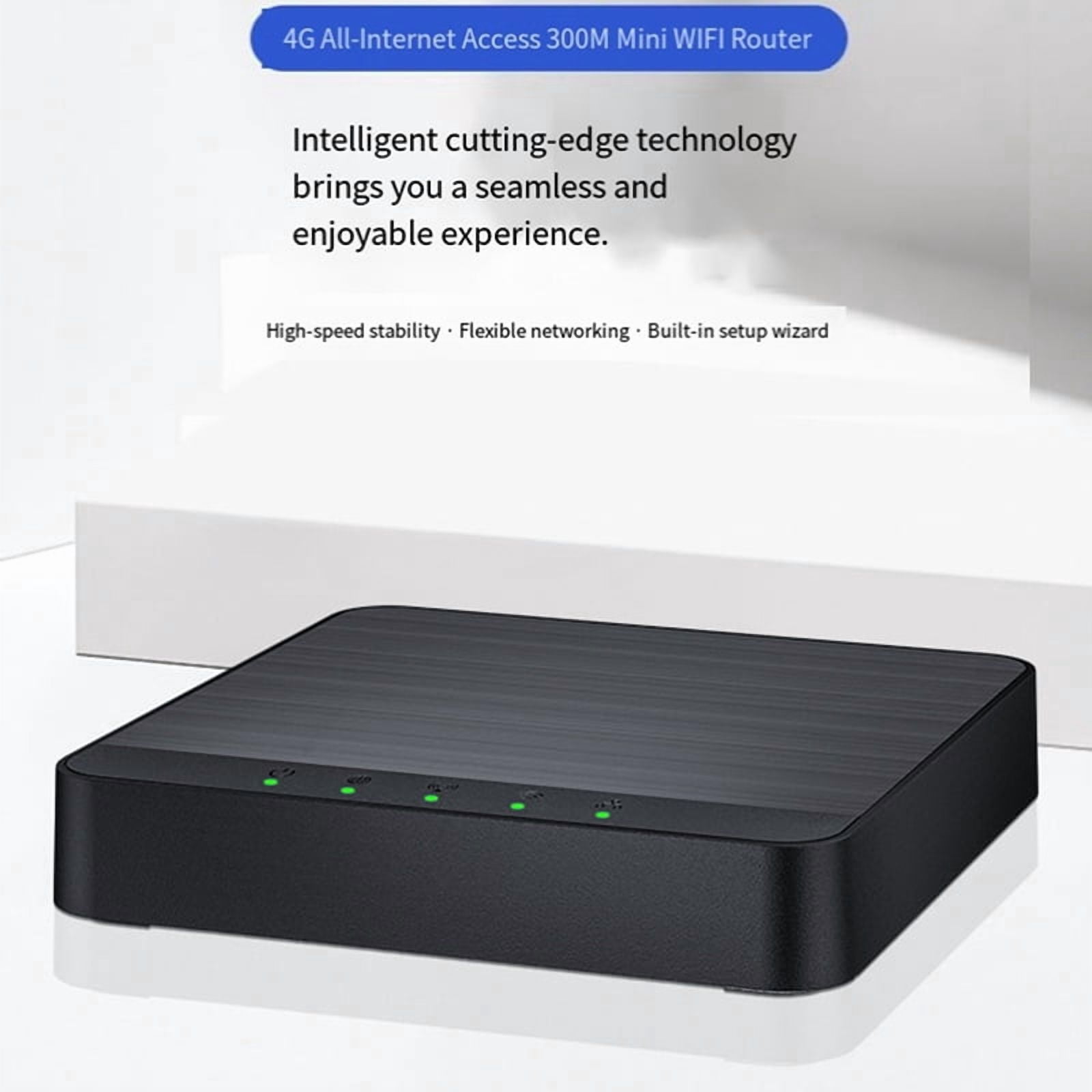 4G WIFI LTE Box Router 300Mbps Wireless Simcard Mobile Modem Hotspot 2 Port RJ45 WAN/LAN SIM Card Router with Type-C