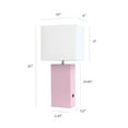 thumbnail image 2 of Elegant Designs Modern Leather Table Lamp with USB and White Fabric Shade, 2 of 7
