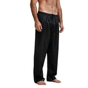 Diconna Mens Silk Satin Pajamas Pyjamas Pants Soft Long Sleep Bottoms Nightwear Sleepwear Trousers
