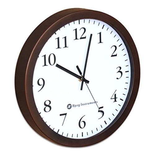 Bjerg Instruments Modern 12 "Acero acero Reloj de pared silencioso con movimiento no marcado (bronce) Bjerg Instruments Reloj De Pared