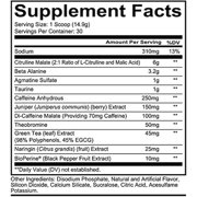 REDCON1 Total War Pre Workout, Tigers Blood - L Citrulline, Malic Acid, Green Tea Leaf Extract for Pump Boosting Pre Workout for Women & Men - 3.2g Beta Alanine to Reduce Exhaustion (30 Servings)