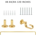 thumbnail image 5 of eTeckram Energy Saving Wrap Around Blackout Return Adjustable Window Curtain Metal Rod Set, 5/8 inch Diameter,84"-120",Gold, 5 of 6