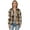 Multicolor YDL1, variant on Women's Casual Plaid Shacket Long Sleeve Button Down Flannel Shirts Jacket Coats with Side Pockets
