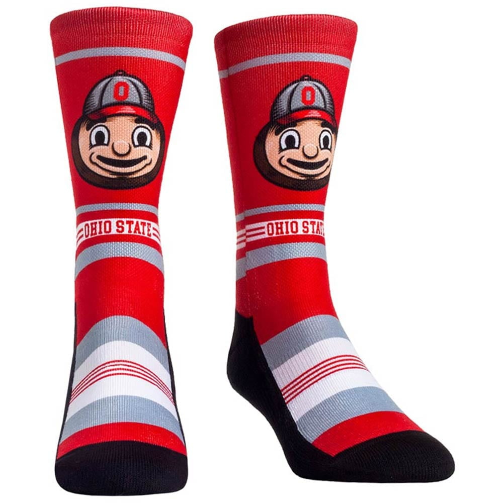 Ohio State Buckeyes Rock Em Socks Game Face Mascot Crew Socks